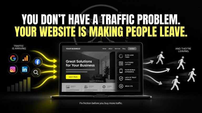 You Don’t Have a Traffic Problem. Your Website Is Making People Leave